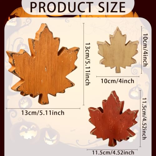 Wooden Leaves Fall Decor, Fall Decorations for Home - style: Maple