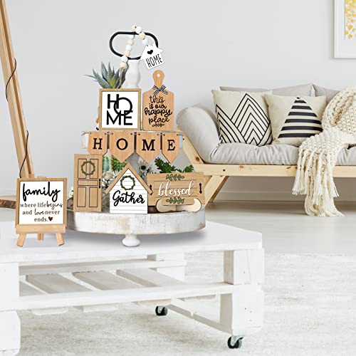 FairySandy 11 Pcs Tiered Tray Decor Farmhouse Set, Elegant - style: Elegant