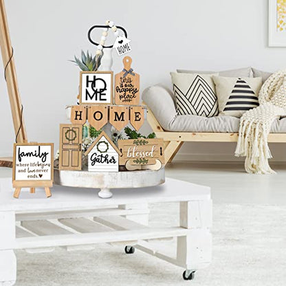 FairySandy 11 Pcs Tiered Tray Decor Farmhouse Set, Elegant - style: Elegant