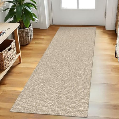 EARTHALL Washable Runner Rug, Non Slip Entry Runner, 2x5 Ft, Sand/Beige - color: Sand/Beige, size: 2' x 5' (Rectangular)