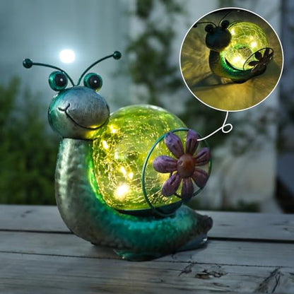 MUMTOP Solar Lights Snail Figure Outdoor Garden Decor Waterproof Lamp