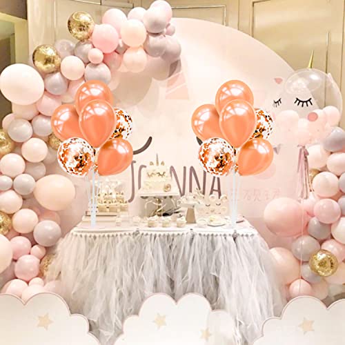 ZJDHPTY 4Set Rose Gold Balloon Stand Table Centerpieces Party Decor - color: Rosegold 4
