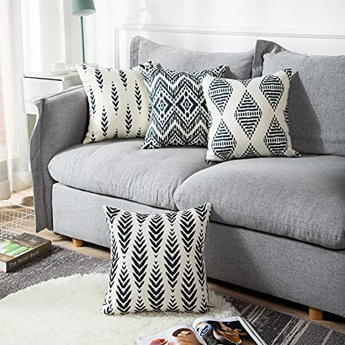 ArtSocket Linen Throw Pillow Covers Set of 4, 18 x 18 Inch, Boho Tribal - size: 18" x 18" (Pack of 4)