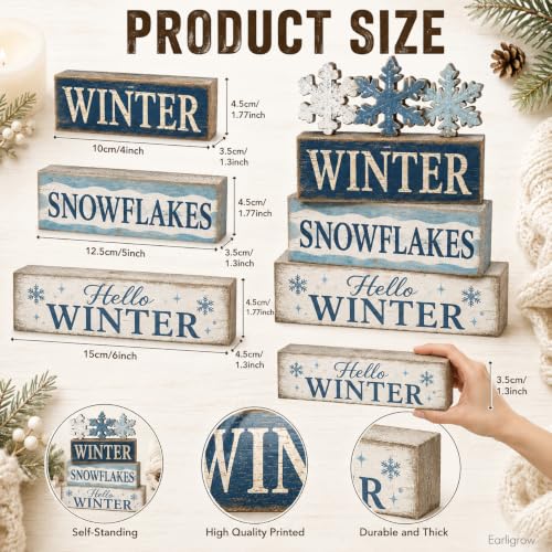 Christmas Decorations Indoor, 4pcs Christmas Winter Snowflakes Home Decor - style: Snowflakes