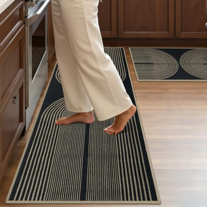 Kitchen Mats Sets of 2 PCS, Non Slip Washable Kitchen Floor Mats - color: Rainbow, size: 17.3"x30"+17.3"x47"