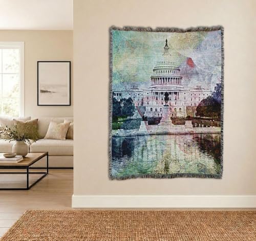 Pure Country Weavers Town 250 Blanket - Gift America 250th Anniversary Tapestry Throw Woven from Cotton - Made in The USA (50x60) - color: The State, size: 72x54