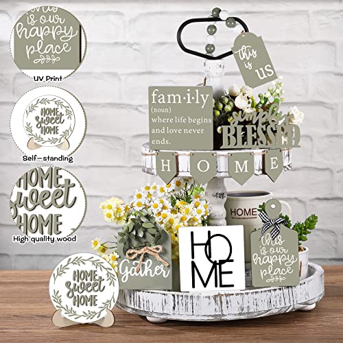 FairySandy 11 Pcs Christmas Farmhouse Tiered Tray Decor - style: Classic
