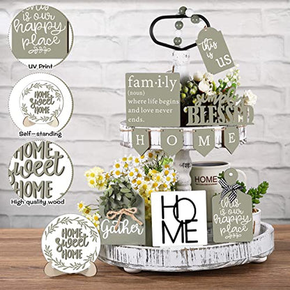 FairySandy 11 Pcs Christmas Farmhouse Tiered Tray Decor - style: Classic