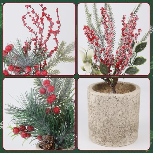 winemana Mini Christmas Tree Table Decorations Indoor Holiday Office Decor - size: Style 5