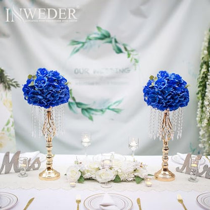 Royal Blue Flowers Balls Centerpieces: 11.8in Diam, Set of 6 - color: Royal Blue, size: 11.8" Diam - 6 PCS