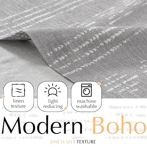 jinchan Striped Valance 18 Inch Modern Boho 1 Panel Taupe Grey - color: Boho Taupe Grey, size: 50"W x 18"L (Pack of 1)