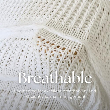 Boho Knitted Chenille Blanket with Tassels - Lightweight & Soft All-Season Throw - 3D Classic Pattern for Living Room Bedroom Couch, Cloud White, King 90"x108" - color: Cloud White, size: King