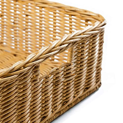 The Basket Lady Underbed Wicker Storage Basket, XL, Sandstone - color: Sandstone, size: Extra Large