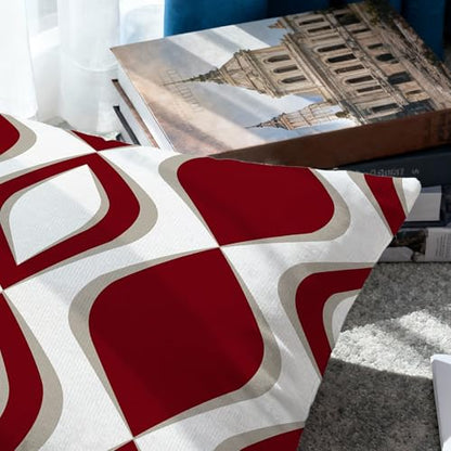 Hexagram Throw Pillow Covers 18x18, Burgundy Outdoor Pillow Covers Set of 4 - color: Burgundy, size: 18" x 18" (Pack of 4)