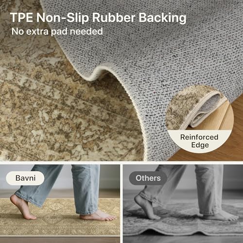 2x5 Runner Rug for Hallway Entryway Kitchen Rug Washable Runner Brown - color: Area Brown, size: 2' x 5' (Rectangular)