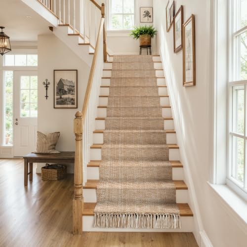 Collive Boho Runner Rug for Hallway, 2.6x16 ft Long Entry Hall Rugs - color: Tan/Cream, size: 2.6' x 16' (Rectangular)