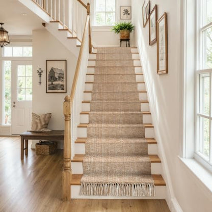 Collive Boho Runner Rug for Hallway, 2.6x16 ft Long Entry Hall Rugs - color: Tan/Cream, size: 2.6' x 16' (Rectangular)