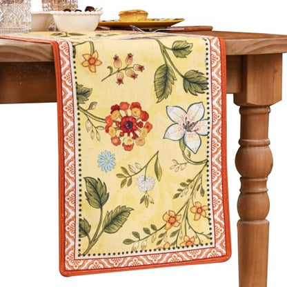 bilin gaier Designer French Linen Small Table Runner,63"x12"-Bellano - color: Bellano, size: 12"*63"