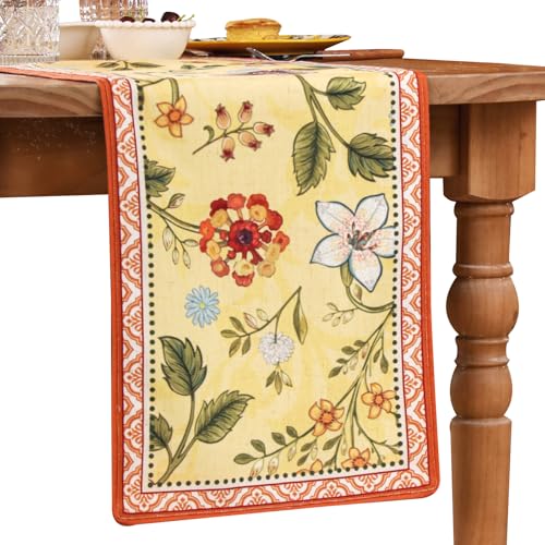 bilin gaier Designer French Linen Table Runner,87"x12"-Bellano - color: Bellano, size: 12"*87"