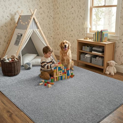 6x9 Large Grey Area Rug Washable Non-Slip Soft Thin for Living Room Bedroom - color: 09 Grey, size: 6' x 9' (Rectangular)