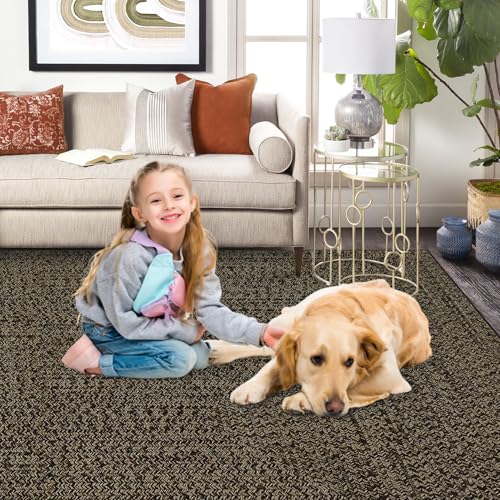 ROYHOME Runner Rug Print Braided Washable Hallway Runner for Entryway - color: Brown, size: 2' x 6' (Rectangular)