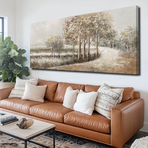 WINKAILIN Gold Foil Canvas Poster Nature Wall Hangings Decor Plant Picture Print 29"x58" Home Decorations for Living Room Office Art - color: Green, size: 58"L x 29"W