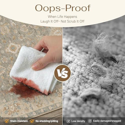 HUGEAR 3x5 Brown Neutral Small Area Rug - color: Brown, size: 3' x 5' (Rectangular)