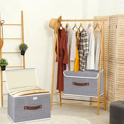 Yawinhe Collapsible Storage Bins,Grey,13.0x9.0x7.9in,1-Pack - color: Grey, size: M/(1 Pack)