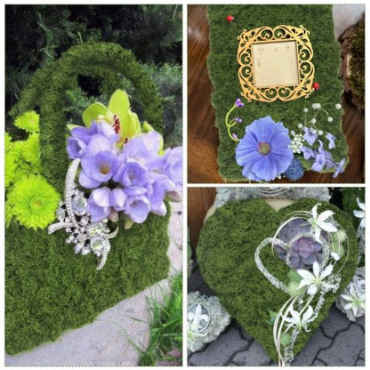 Fake Moss Blanket 39" x 20" Faux Moss Mat for Outdoor Planters