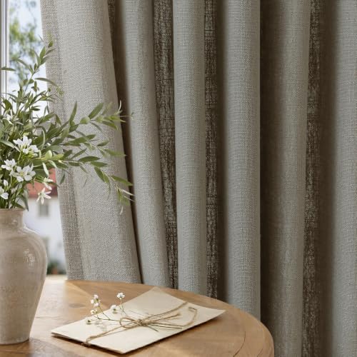 Semi Sheer Pinch Pleated Linen Curtains for Living Room 90 Inches, Taupe - color: Taupe, size: 40"W x 90"L (Pack of 2)
