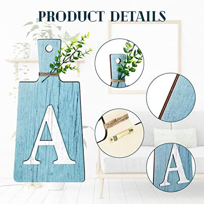 Jetec Cutting Board Eat Sign Set Wall Decor, Dark Blue, Light Blue, White - color: Dark Blue, Light Blue, White
