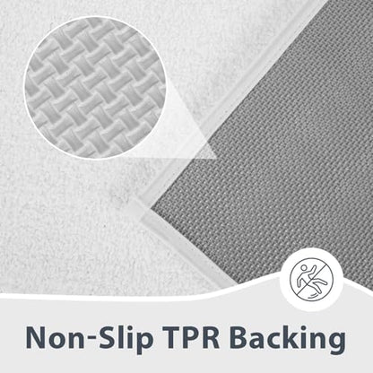 anllugs Bathroom Rugs, 30" x 46" Soft Bath Rugs, White - color: White, size: 30" X 46"