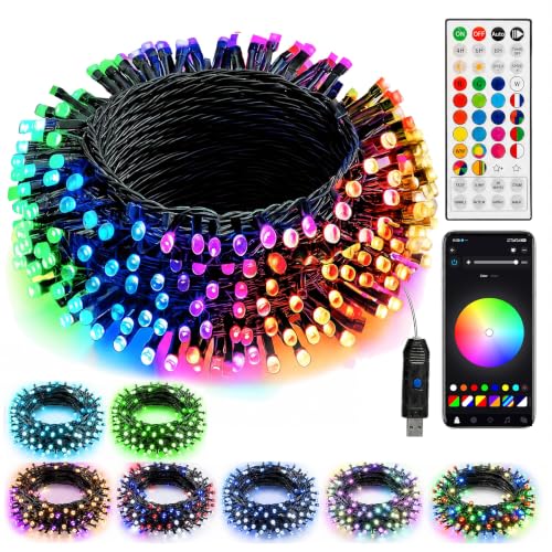 Dazzle Bright 33FT 100 LED Color Changing Christmas Halloween Lights - color: RGB (Red, Green, Blue)