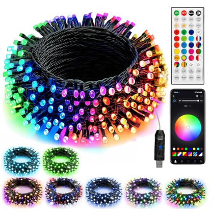 Dazzle Bright 33FT 100 LED Color Changing Christmas Halloween Lights - color: RGB (Red, Green, Blue)