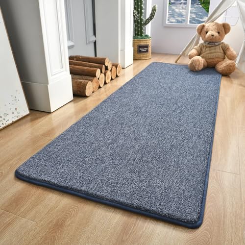 Keeko 2x6 Area Rugs for Living Room,Soft Washable Memory Foam Bedroom Rug - color: Blue-white, size: 2' X 6' (Rectangular)