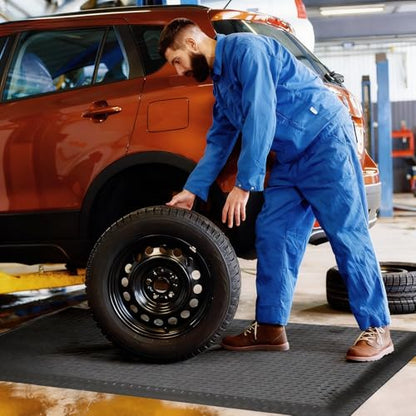 Anti Fatigue Mat 2x5 Ft 15/16" Thick Soft Sponge Ergonomic Durable - size: 60"L x 24.4"W x 0.9"Th