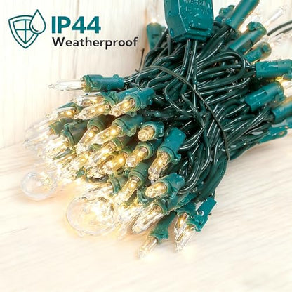 Warm White Christmas Mini Lights, 23FT 100 Count with Green Wire - color: Warm White,Green Wire