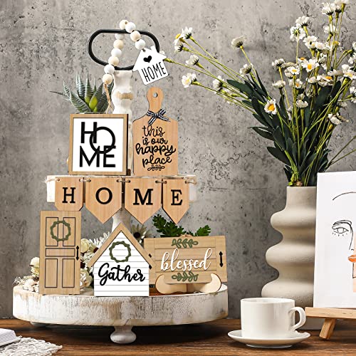FairySandy 11 Pcs Tiered Tray Decor Farmhouse Set, Elegant - style: Elegant