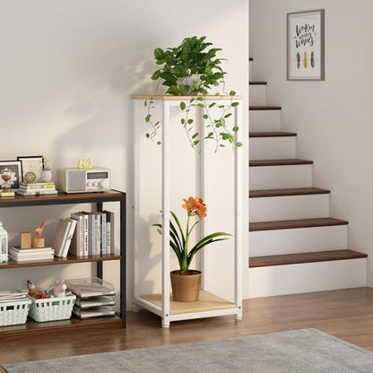 2 Tier Plant Stand Indoor Corner Tall Square Shape Plant Shelf
