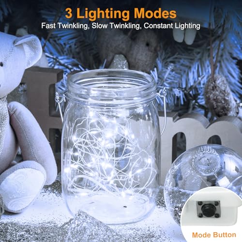 btfarm 20 Pack Fairy Lights Battery Operated Twinkle Lights with 3 Modes - color: Cool White, size: 20 Pack