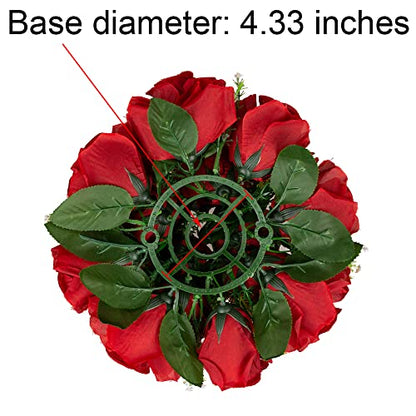 Flower Centerpieces for Wedding Tables: Crimson, 2 Packs - color: Crimson