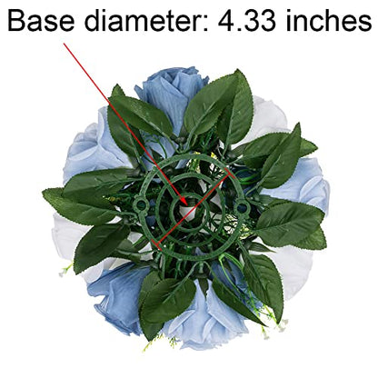 Flower Centerpieces Wedding Tables: Dusty Blue & White, 2 Packs - color: Dusty Blue & White