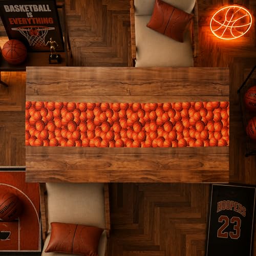 Basketball Party Decorations - Basketball Table Runner - color: Basketball