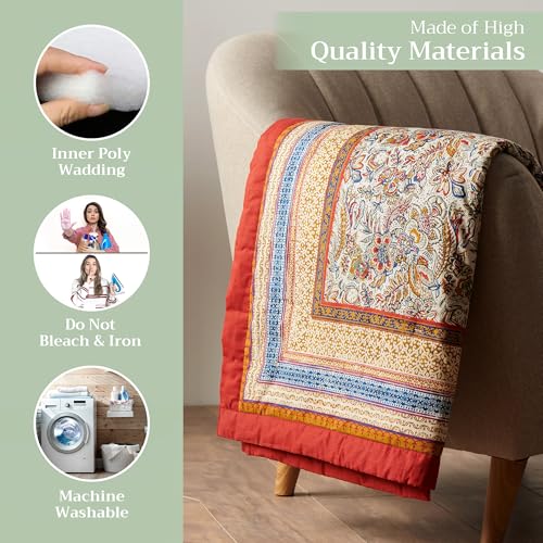 Maison d' Hermine Throw Blanket for Couch Lightweight Soft (50''X60'') - color: 006 - Jaipur, size: 50"x60"