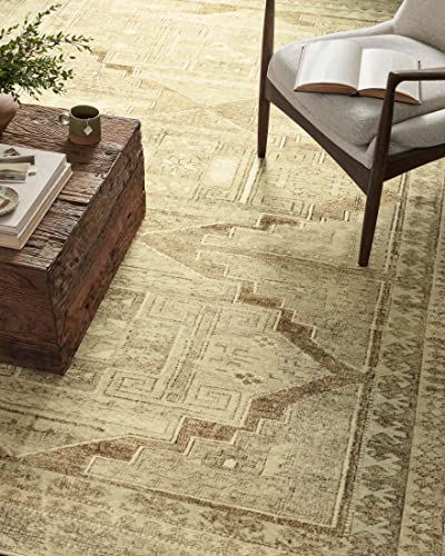 Loloi Magnolia Home Sinclair Khaki/Tobacco 2'-3" x 3'-9" Accent Rug - color: Khaki / Tobacco, size: 2'3" x 3'9" (Rectangular)