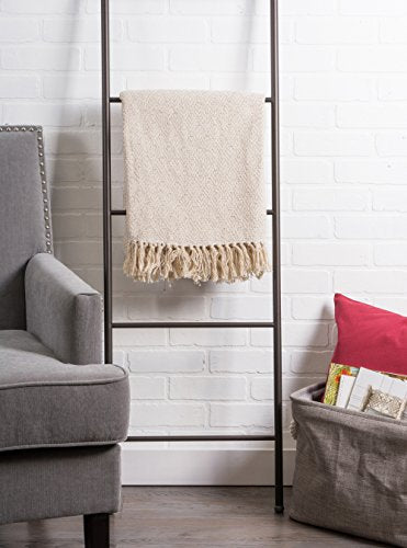 DII Diamond Throw Collection Cotton Woven, 50x60, White - color: White, size: 50x60"