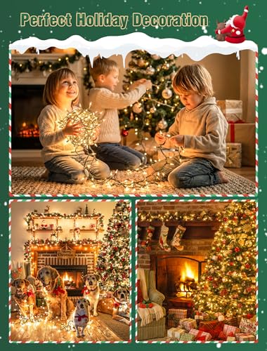 Hopolon Clear Christmas Lights Set 2 Pack 50 Count Green Wire Mini Lights - color: Clear,Green Wire, size: 2PACK, 50 count