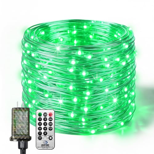 btfarm Fairy Lights Plug in with Remote, 33FT 100 LED Twinkle Lights - color: Green, size: 1 Pack-33FT