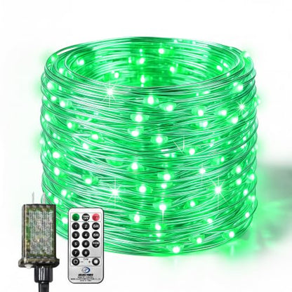 btfarm Fairy Lights Plug in with Remote, 33FT 100 LED Twinkle Lights - color: Green, size: 1 Pack-33FT