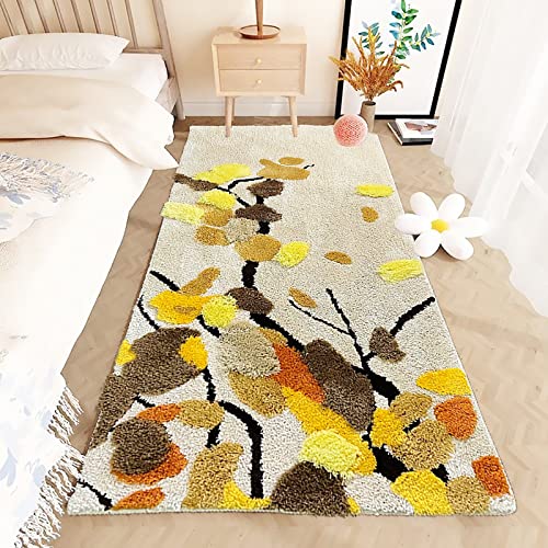 UKELER Soft Shag Moss Rugs Non Slip Washable Decorative Rugs for Bedroom Playroom Hallway Home Decor 55''x27.5'' - color: Autumn Moss Rug